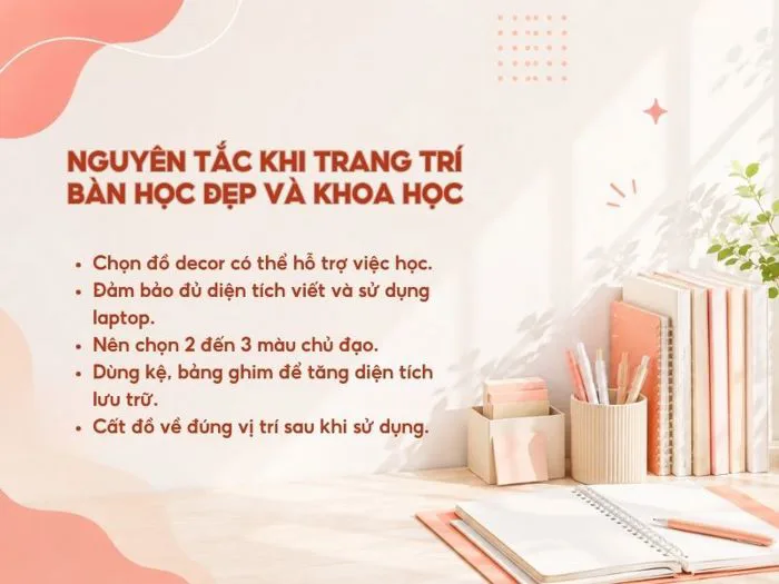 Cách trang trí bàn học đẹp, gọn gàng với 11 ý tưởng đơn giản