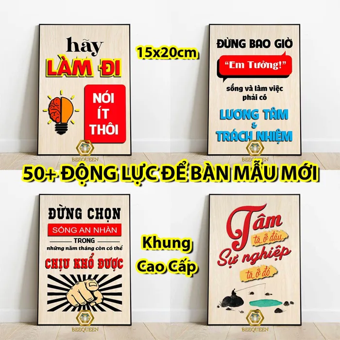 50+ Tranh Slogan Tạo Động Lực Để Bàn Đóng Khung Cao Cấp Trang Trí Bàn Làm  Việc Văn Phòng Khổ 15x20cm | Shopee Việt Nam