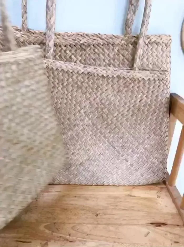 Túi Cói Dáng Rộng Kiểu Cổ Điển Thân Thiện Môi Trường - Túi Đi Biển, Đi Chơi  Tiện Dụng Phương Vy Decor