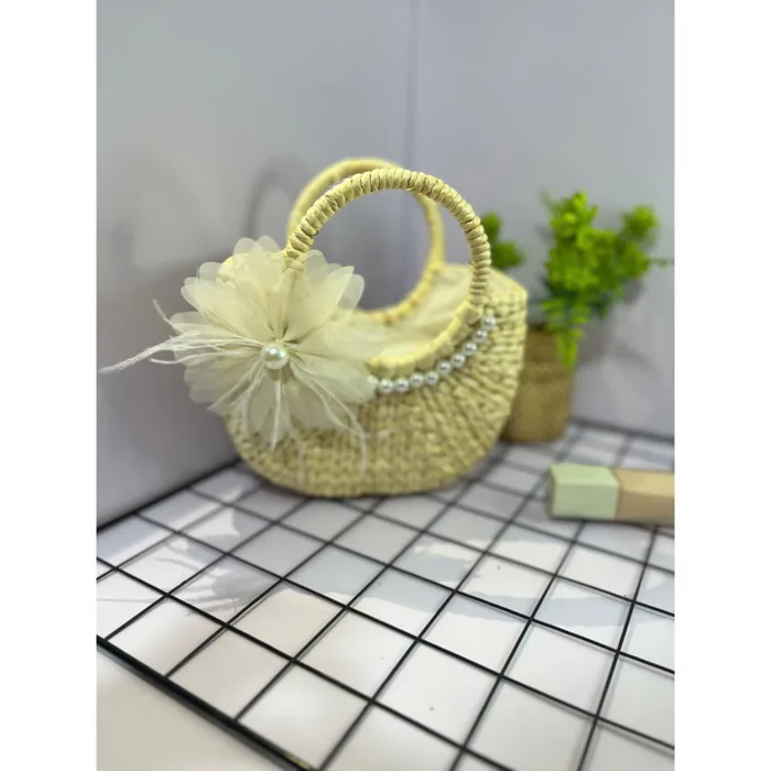 Túi cói đi biển mini size 20cm dùng chụp ảnh decor