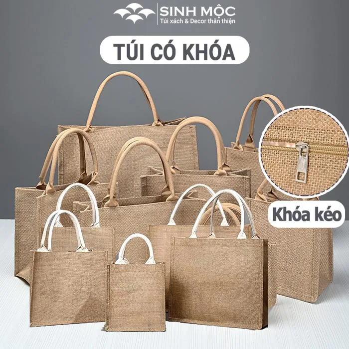 Túi cói, túi đi biển, túi chống nước, túi có khóa (Có khóa) - M3603