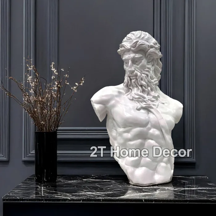 Tượng Decor Poseidon 60cm, Trang Trí Phòng Khách, Quán Cafe, Bar Club,  Lounge, Sự Kiện, Chụp Ảnh