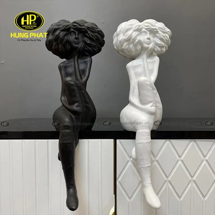 Tượng Cô Gái Màu Đen Decor SZ8508 - Hưng Phát Sài Gòn