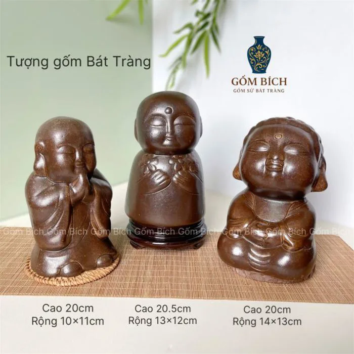 Tượng Gốm Chú Tiểu Tự Tại Gốm Sứ Bát Tràng Decor Trang Trí - Gốm Bích |  Lazada Việt Nam