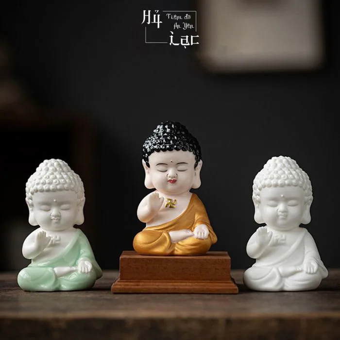 Tượng Phật Như Lai Size Nhỏ Gốm Sứ - Decor Phong Thủy An Yên
