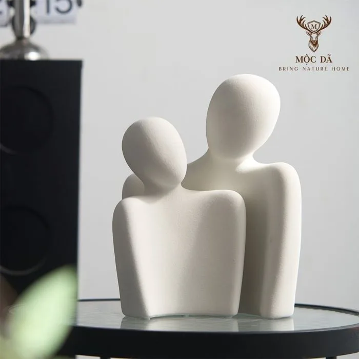 Tượng Decor Trừu Tượng Cặp Đôi Wabi Sabi – Tượng Gốm Trang Trí Nghệ Thuật  Tối Giản Ấm Áp