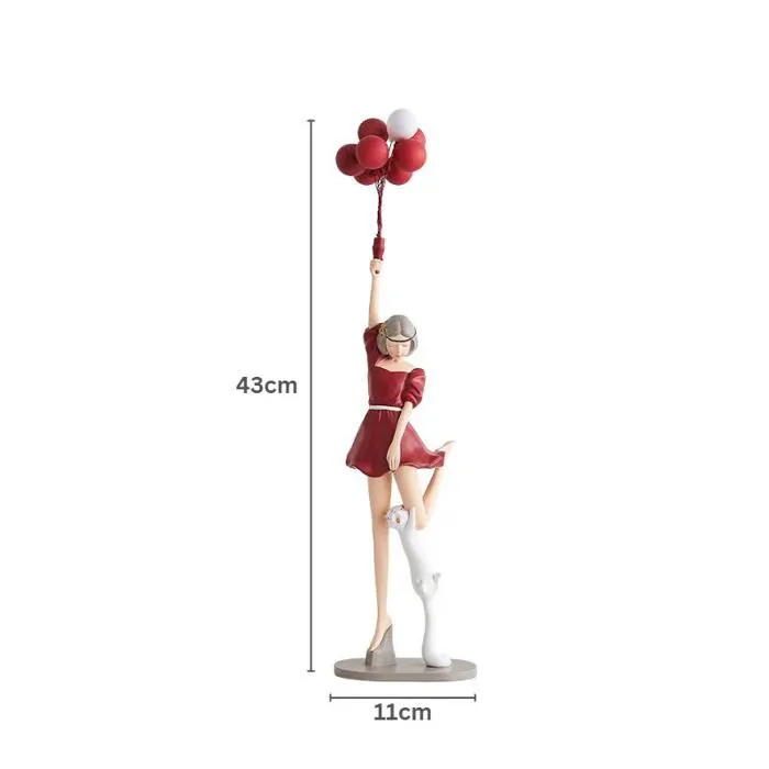 Tượng Cô Gái Decor Mini Cầm Bóng | Góc Nhà - Kitchenware