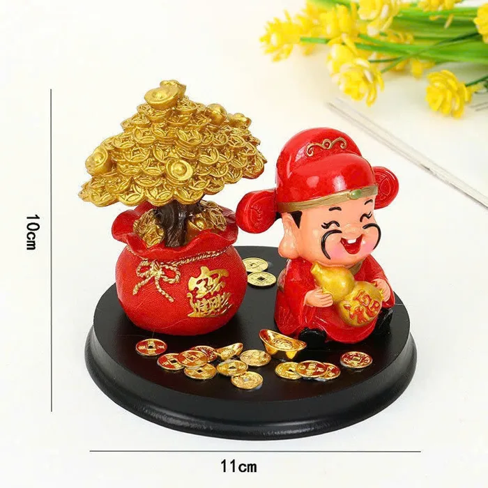 Bộ Tượng Decor Thần Tài & Chậu Vàng Mini – khosithanhhang