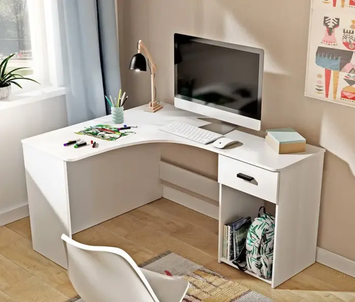 15+ Mẫu bàn học góc tường đẹp, cuốn hút cho góc học tập