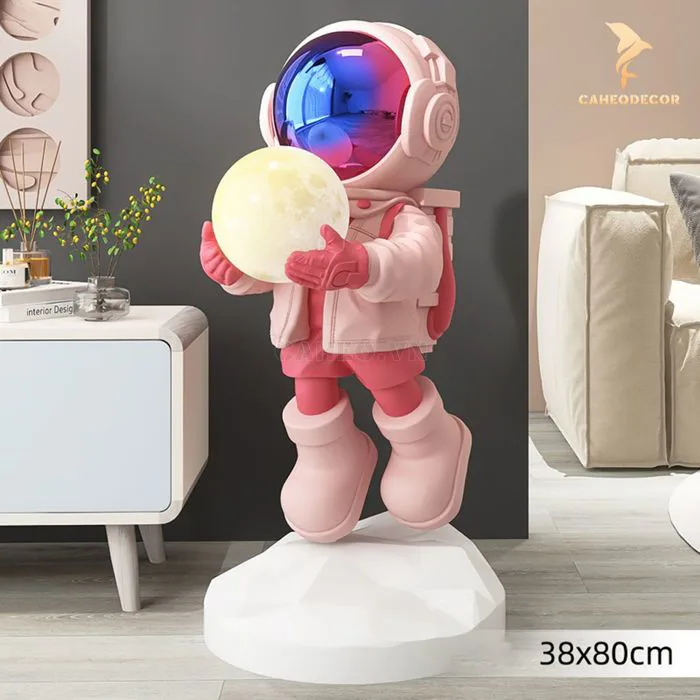 Mô Hình Tượng Đèn Trang Trí - Phi Hành Gia – Cá Heo Decor