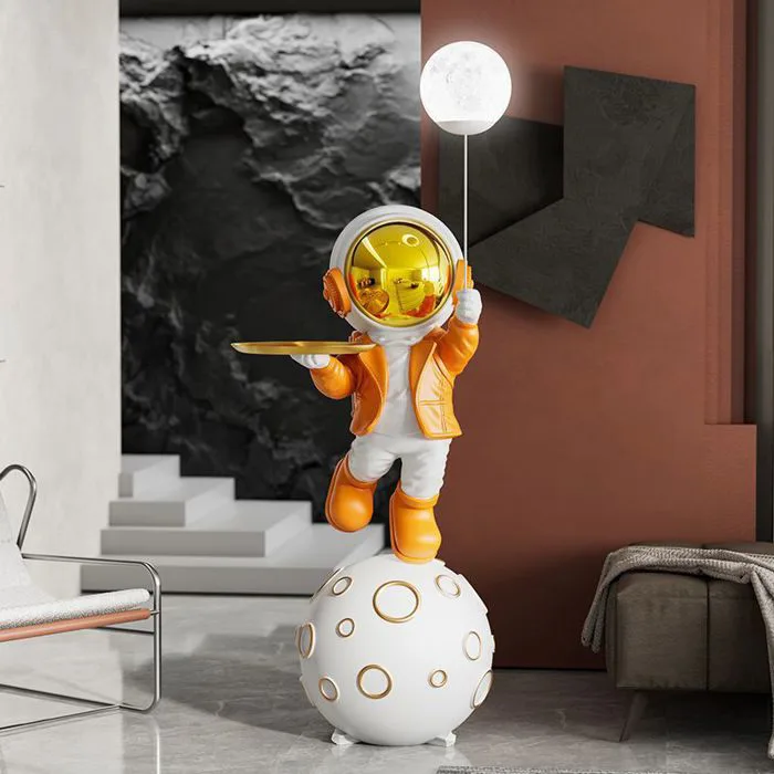 Tượng Phi Hành Gia Bê Khay - Decor Trang Trí