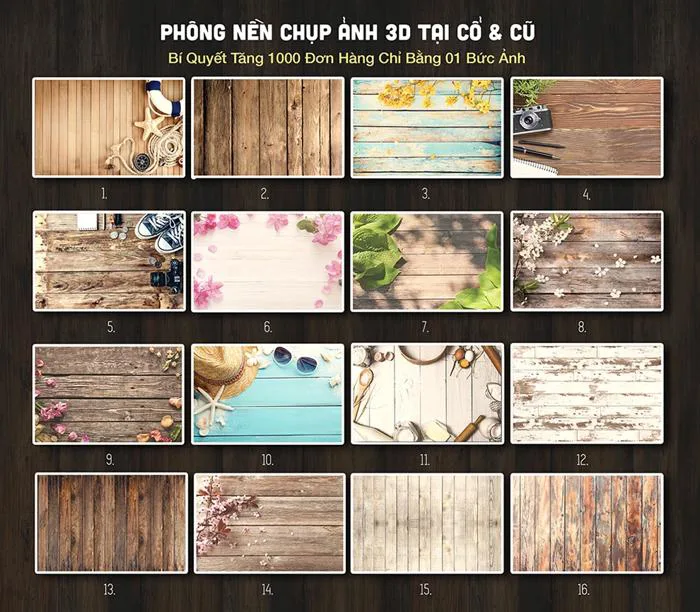 Mua vải nền chụp ảnh sản phẩm 3D ở đâu tại TPHCM, Hà Nội, Đà Nẵng Cổ & Cũ  Gift