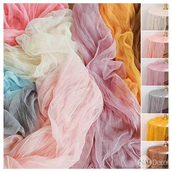 Vải Voan Cổ Điển Dùng trang trí bàn tiệc, chụp ảnh - Nai Decor