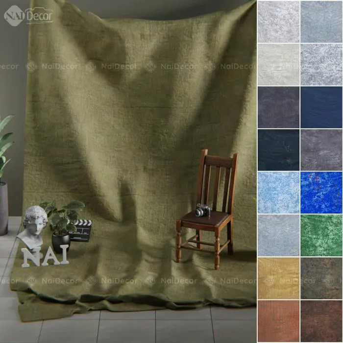 Tổng Hợp] Phông vải Loang chụp ảnh Vintage cho Studio 3mx5m / 2.5mx3m - Nai  Decor