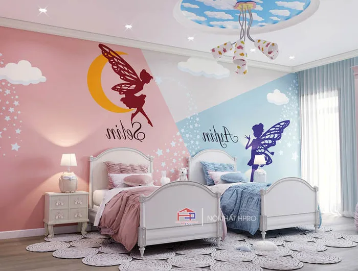 20+ mẫu tranh vẽ tường phòng ngủ đẹp, ấn tượng nhất