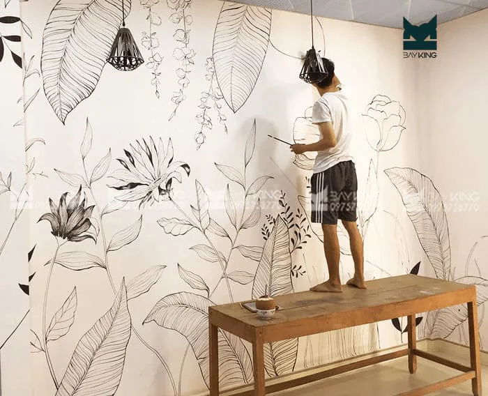 Dịch vụ Vẽ tranh tường phòng ngủ Đẹp, Đơn Giản tại Tphcm