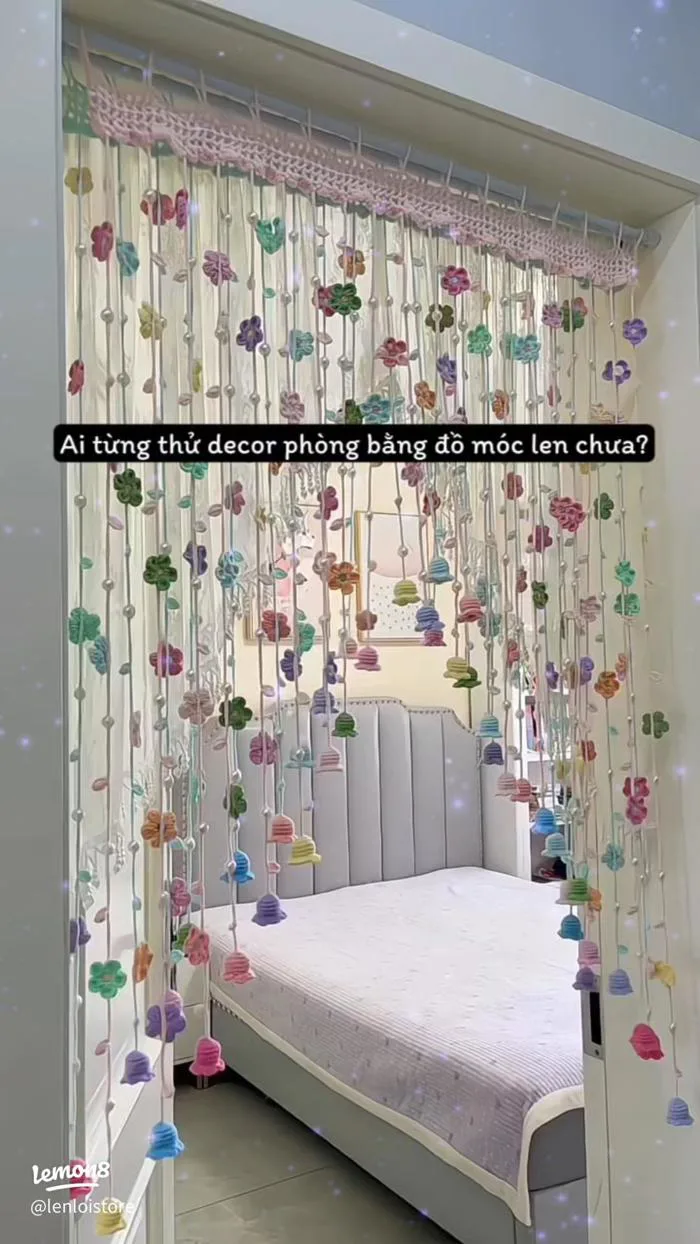 Ý tưởng decor phòng ngủ xinh với đồ len handmade móc len dễ làm